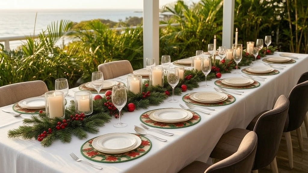Poinsettia Placemats Set of 6
