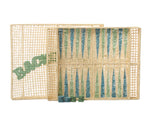 Load image into Gallery viewer, Handwoven Backgammon Set -  PRE ORDER  in mint and pastel blue
