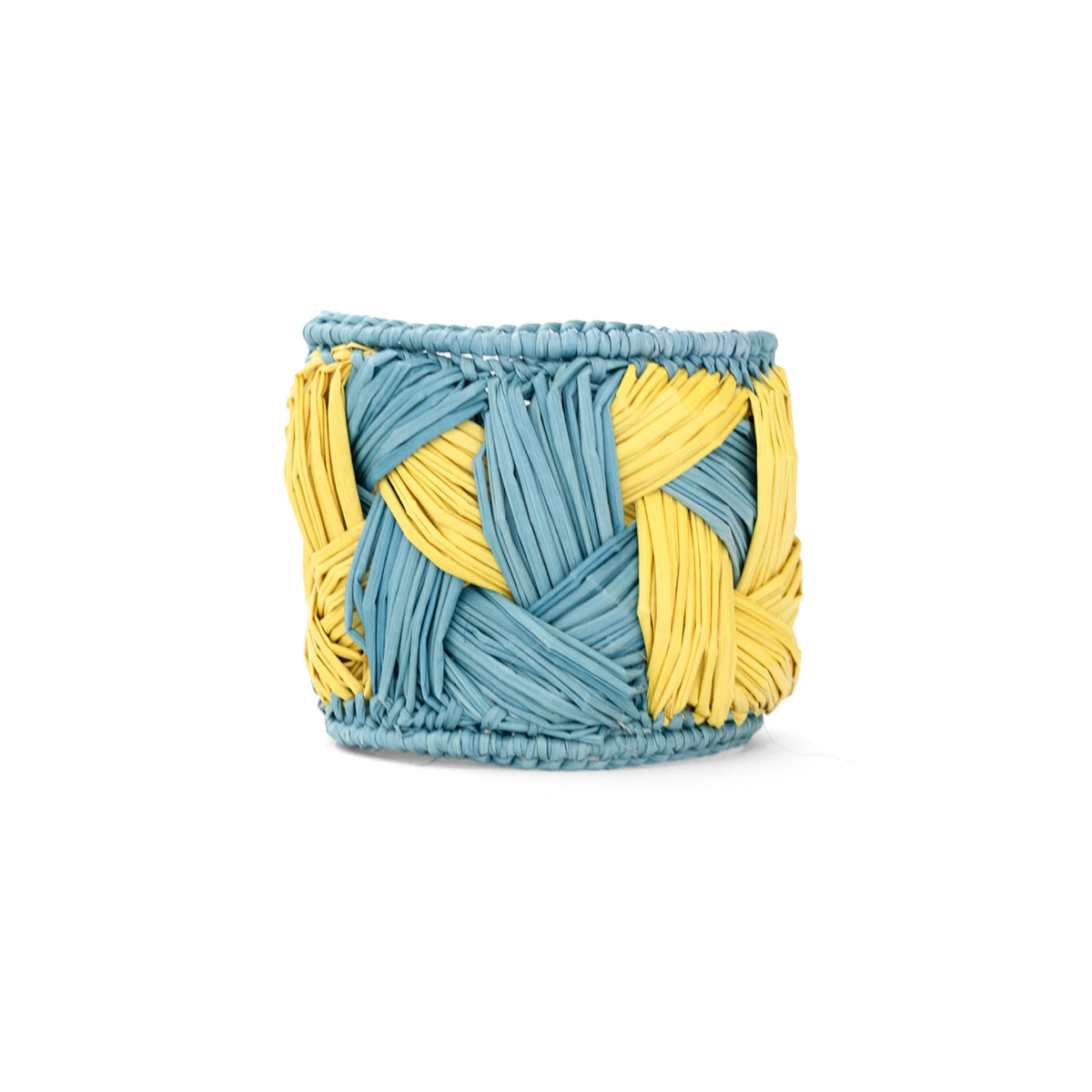 Cuff in turquoise and yellow