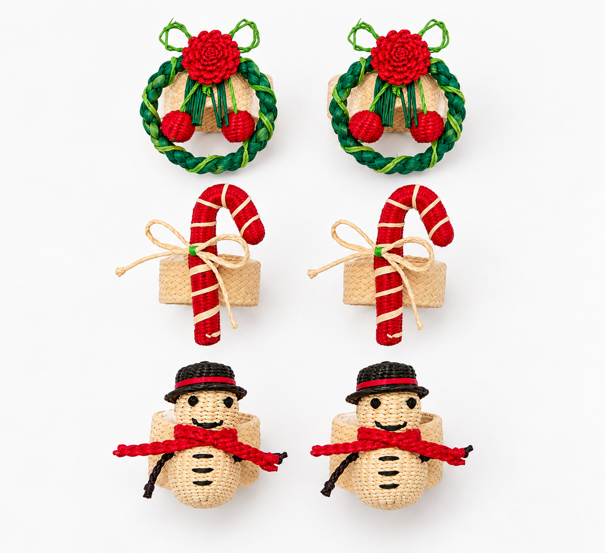 Christmas Charm Napkin Rings set of 6