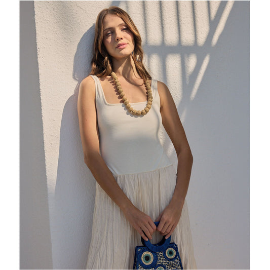 Single strand bolitas necklace