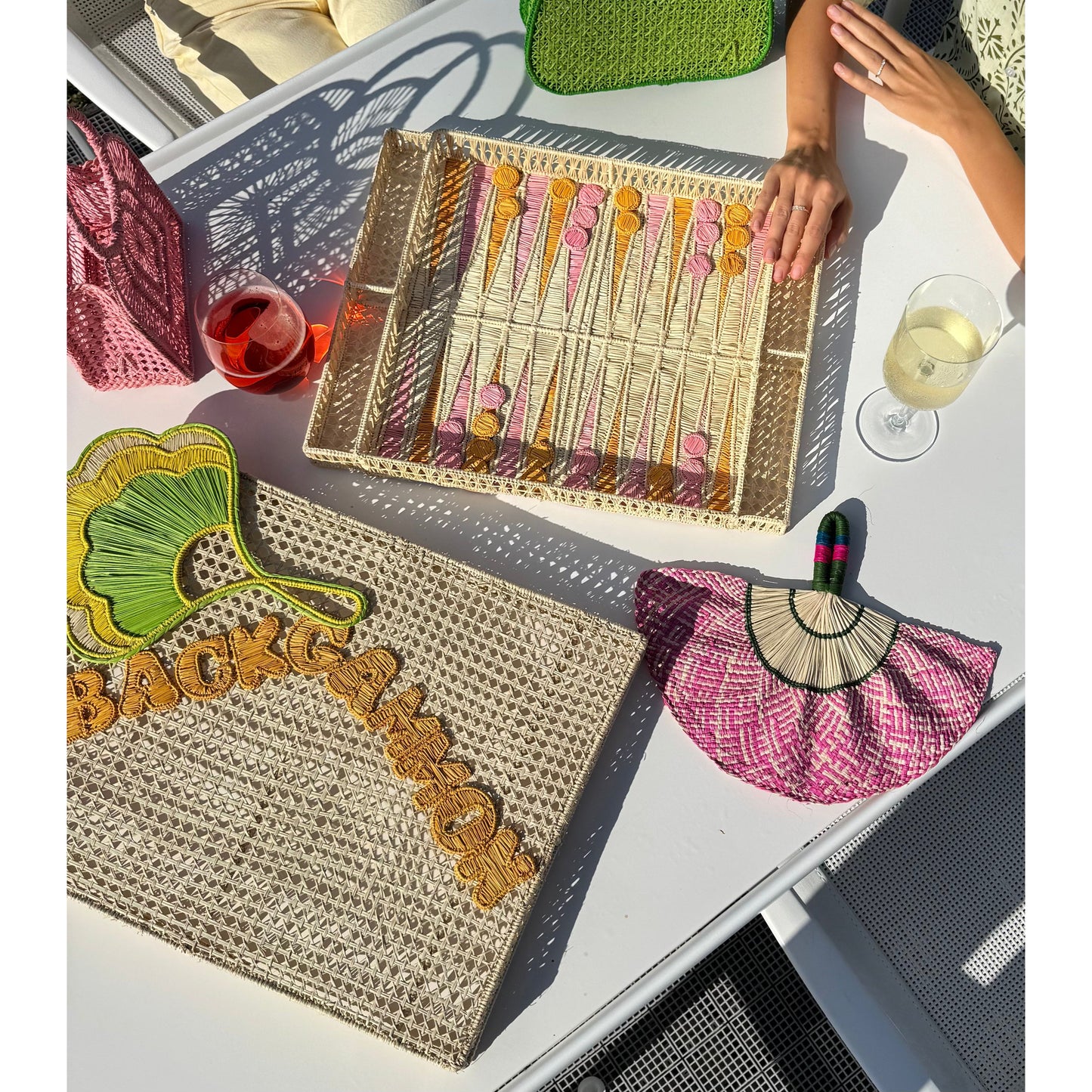 Handwoven Backgammon Set